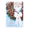 To All of You Decorated Christmas Wreath Design Christmas Card