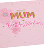 Pink Flower Design Mum Birthday Card With Envelope