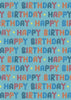 Happy Birthday Wrapping Paper & Tags Blue For Him