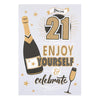 21st Birthday Card "Enjoy and Celebrate"