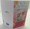 Traditional Pink Foil Birthday Card with Glitter Finish