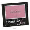 Drama Queen Mirror Effect Black Glass Photo Frame 6" x 4"