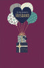 For My Wonderful Husband Present With Balloons Design Birthday Card