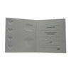 5 Luxury Silver Embossed Heart White Evening Reception Invitations And Envelopes