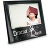 Drama Queen Mirror Effect Black Glass Photo Frame 6" x 4"