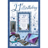 On Your 21st Birthday Male Keepsake Treasures Greeting Card