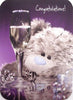 Me to You Bear With Champagne Glass Design Congratulations Card