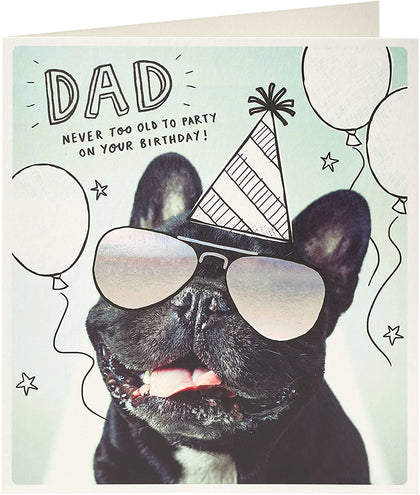 Contemporary Funny Pug Dad Birthday Card