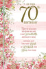 Floral Design Nice Verse 70th Birthday Card