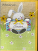 Easter Bunny and Felt Flowers Handmade Second Nature Card