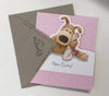 Boofle Hello Baby New Born Baby Girl Congratulations Card