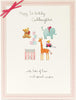 For Goddaughter Cute Animals Design 1st Birthday Card