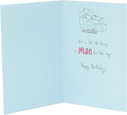 Lady of Leisure Humorous Giggles Girl Birthday Card