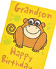 Cheeky Monkey Design Grandson Birthday Card