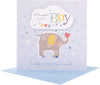 A Beautiful New Baby Boy Foil Finish Cute Design Congratulations Card