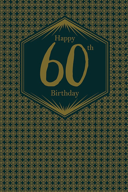 Sixty Men's 60th Birthday Card with Gold Foil