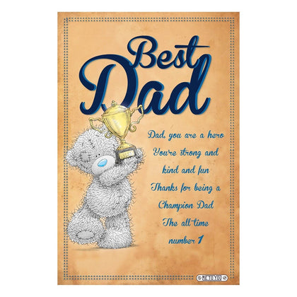 Best Dad Certificate Me to You Tatty Teddy Bear Father's Day Birthday, Christmas Any