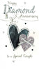 Happy Diamond Anniversary To A Special Couple Handmade Silver Heart Card