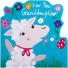 Die Cut Lamb Design Granddaughter Easter Card