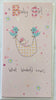 Baby Girl Foil Finished New Baby Card