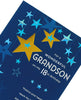 Wonderful Grandson Hanging Stars Age 18th Birthday Card