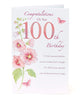 100th Floral Design Birthday Card