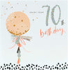 Luxury Hand Silver Tassel Finished 70th Birthday Card