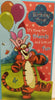 Winnie The Pooh With Balloons Die Cut Design Birthday Card