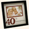 40th Anniversary Sentiment Symbols Photo Frame In Black