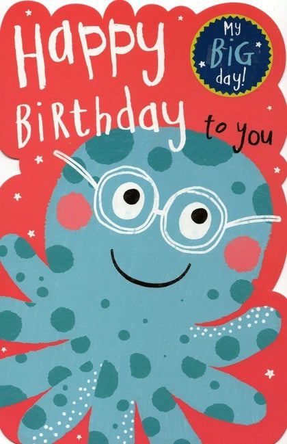 Happy Birthday To You Card With Badge Children's Card