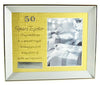 50 Years Together Silver Plated Photo Frame With Verse And Plaque