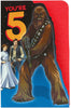 You're 5 Star Wars Chewbacca Kids Birthday Card