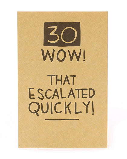 30 Wow That Escalated Quickly Funny Birthday Card