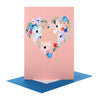 Best Mum In The World Flower Heart Design Mother's Day Card