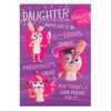 Daughter Foil Finished And Detachable Badge Birthday Card