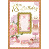 On Your 18th Birthday Female Keepsake Treasures Greeting Card