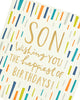 Gold Foil Lettering Son Birthday Card