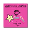 Awesome Auntie Superstar Birthday Card