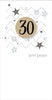 Diamante Glitter and Stars Embellishment 30th Happy Birthday Card