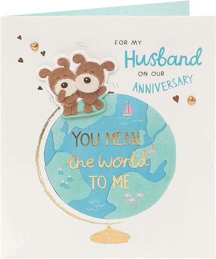 Lots of Woof Husband Wedding Anniversary Card