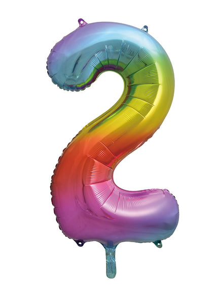 Rainbow Giant Trendies Design 2 Number Balloon