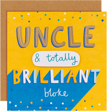 Contemporary Text Based Design Uncle Birthday Card