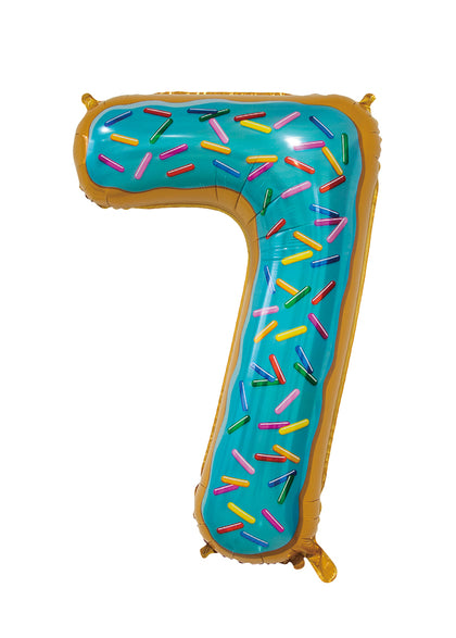 Giant Foil Young Editions Doughnut Theme Design 7 Number Balloon