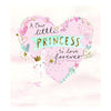 A New Little Princess to Love Forever Heart Design Baby Girl Card