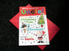 For Uncle Xmas Tree Snowman And Santa Design Christmas Card