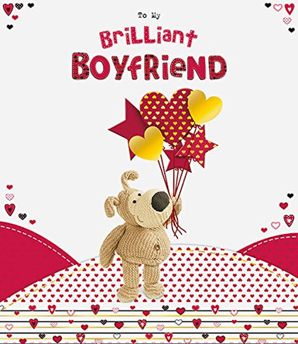 Boofle Boyfriend Diamante Valentine's Day Card