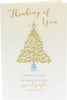 Thinking of You Gold Foiled Decorative Tree Christmas Card