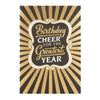 Birthday Cheer Card 'Greatest Year'