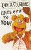 The Muppets Fozzie Bear Hats Off Congratulations Card