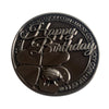 Happy Birthday Clover Design Cherished Lucky Coin Engraved Message Keepsake Gift